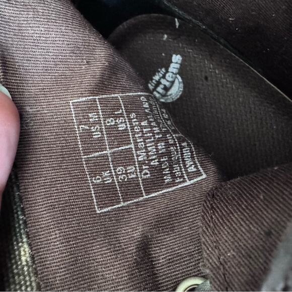 Dr. Martens Aimilta Camo Camouflage Brown Moto Boots Women's 8 US / 6 UK - Picture 12 of 12